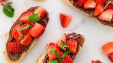 Strawberry Nutella Crostini