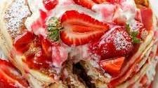 Strawberry Shortcake Greek Yogurt Pancakes