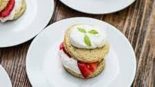 Strawberry Shortcake with Basil Whipped Cream