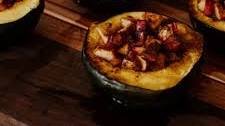 Stuffed Acorn Squash with Apples, Nuts and Cranberries