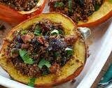 Stuffed Acorn Squash with Quinoa and Cranberries