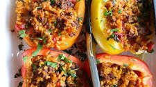 Stuffed Peppers with Beef Paella