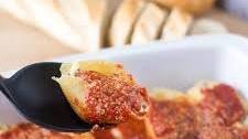 Stuffed Shells with Ground Beef & Cheese