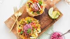 Taco Salad With Homemade Tortilla Bowls