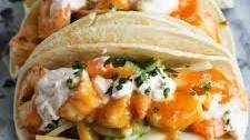 Teriyaki Shrimp Tacos with Chili Lime Yogurt