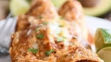 The Best Red Sauce Chicken Enchiladas
