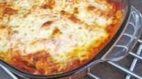 three-cheese lasagna