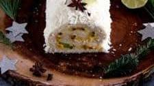 Toasted Coconut Tropical Fruit Cake Roll