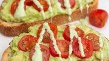 Tomato Avocado Toast With Cilantro Lime Dressing