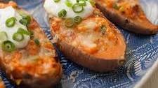 Twice Baked Maple Bacon Sweet Potatoes