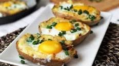 Twice Baked Potato with Egg on Top