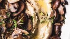 Warm Hummus with Mushrooms