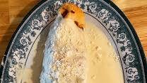 White Chicken Enchiladas With Garlic Cream Sauce