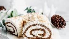 White Chocolate Gingerbread Yule Log