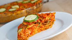 Zucchini and Kimchi Quiche with a Brown Rice Crust