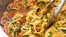 Zucchini "Pasta" with Tomato Sauce