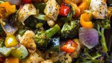 15 Minute Healthy Roasted Chicken and Veggies (One Pan)