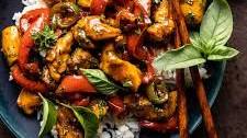 25 Minute Black Pepper Jalapeño Basil Chicken Stir Fry