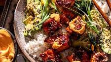 35 Minute Chili Honey Garlic Salmon Bowls