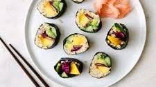 AVOCADO CUCUMBER SUSHI ROLLS