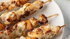 Air Fryer Greek Chicken Skewers Recipe with Creamy Feta Sauce