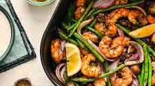 Air Fryer Mediterranean Lemon Shrimp and Vegetables
