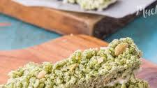 Almond Matcha Rice Crispy Bar