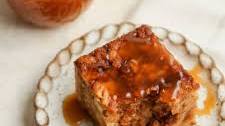 Applesauce Cake with Caramel Sauce