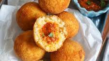 Arancini with Pesto Rosso & Mozzarella