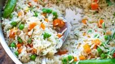 Arroz Blanco {Mexican White Rice with Vegetables}