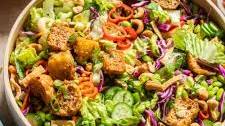 Asian Crunch Salad with Sesame Tahini Dressing
