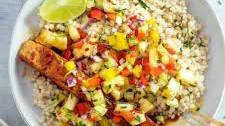 Asian Glazed Salmon with Pineapple Salsa