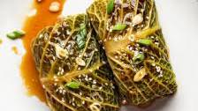 Asian-inspired cabbage rolls