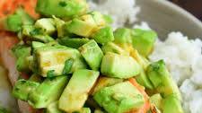 Avocado Salmon Rice Bowl Recipe