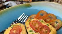 Avocados topped with Palmetto Cheese