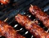 BBQ Bacon Wrapped Cheese Stuffed Hot Dogs