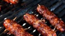 BBQ Bacon Wrapped Cheese Stuffed Hot Dogs
