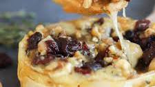 Baked Camembert with Cranberries and Walnuts