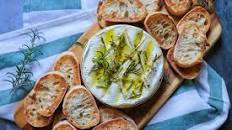 Baked Camembert with Garlic and Herbs