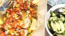Baked Cod with Tomatoes and Feta