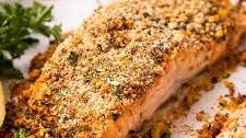 Baked Crusted Dijon Salmon