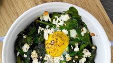 Baked Egg with Spinach and Feta