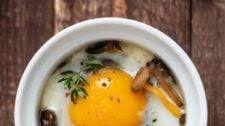 Baked Eggs with Chanterelles