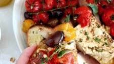 Baked Feta with Cherry Tomatoes and Olives