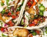 Baked Fish Tacos with Chipotle Lime Cream Sauce