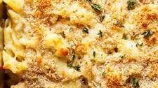 Baked Pasta Primavera with Cream Cheese Alfredo