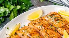 Baked Salmon With Mustard Glaze