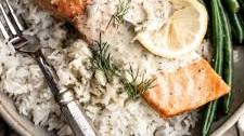 Baked Salmon with Lemon Dill Sauce