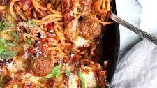 Baked Spaghetti and Meatballs