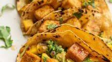 Baked Tofu Tacos with Mango Avocado Salsa